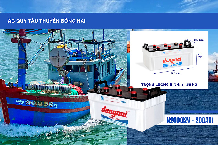 ẮC QUY TÀU THUYỀN ĐỒNG NAI N200(12V - 200AH)