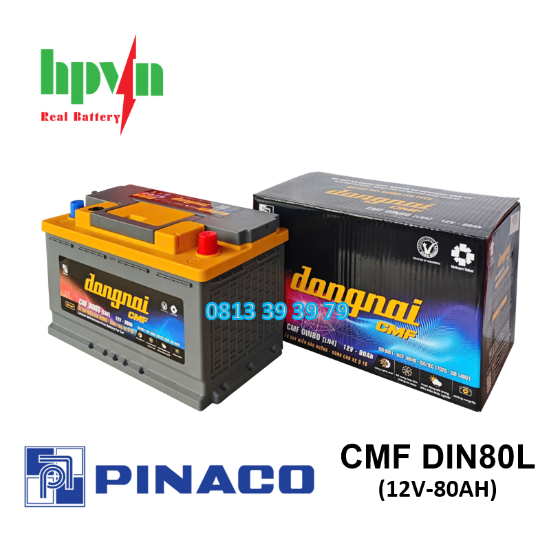Ắc Quy Đồng Nai CMF DIN80L(12V - 80AH)