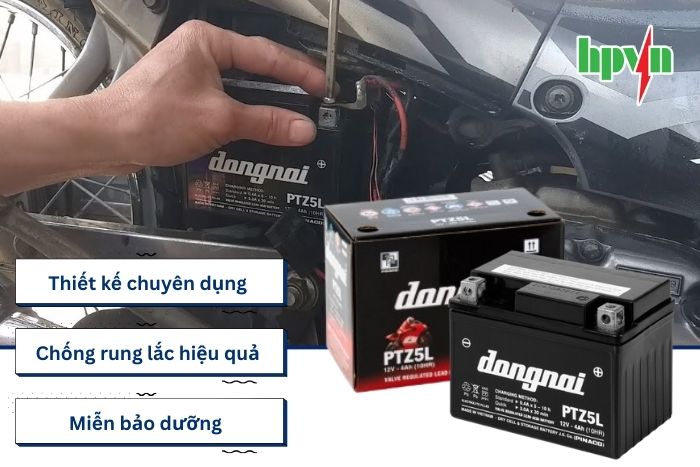 Ưu điểm b&igrave;nh ắc quy Đồng Nai xe m&aacute;y 
